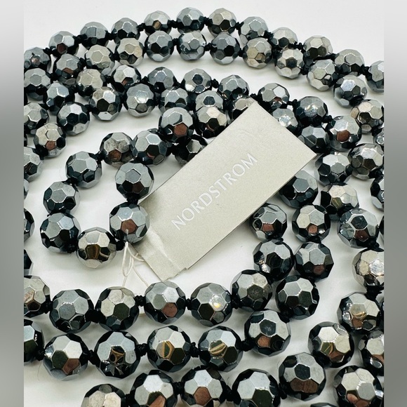 Beautiful Metallic Strand Glass Bead Necklace NWT - Picture 9 of 17